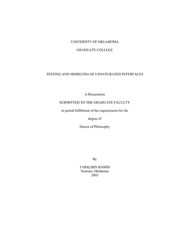Más sobre Pruebas y modelado de interfaces no saturadas