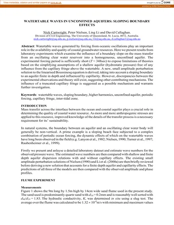 Más sobre Olas del Nivel Freático en Acuíferos No Confinados: Efectos de Borde Inclinados 1.