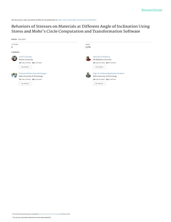 Más sobre Comportamientos de esfuerzos en materiales a diferentes ángulos de inclinación utilizando estrés.