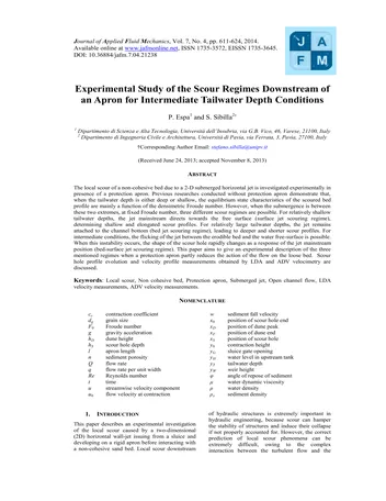 Más sobre Estudio Experimental de los Regímenes de Erosión Aguas Abajo de un Dique.